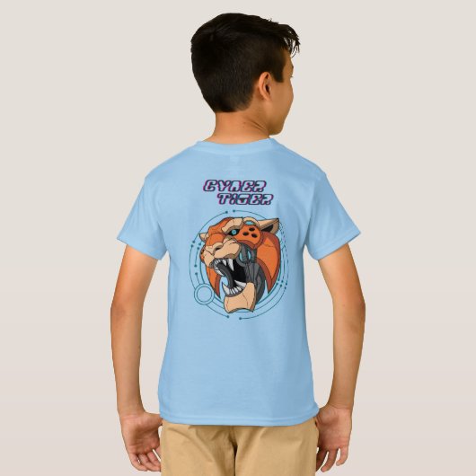 Cyber Tiger | KINDER T-shirt (Achterkant volledig)