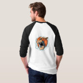 Cyber Tiger | Mannen 3/4 Sleeve T-shirt (Achterkant volledig)