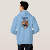 Cyber Tiger | MANNEN Hoodie (Achterkant volledig)