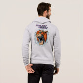Cyber Tiger | Mannen Hoodie met volle ritssluiting (Achterkant volledig)