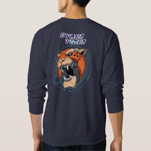 Cyber Tiger | MANNEN Trui (Achterkant)