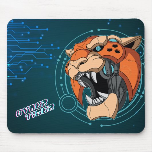 Cyber Tiger | Muismat (Voorkant)