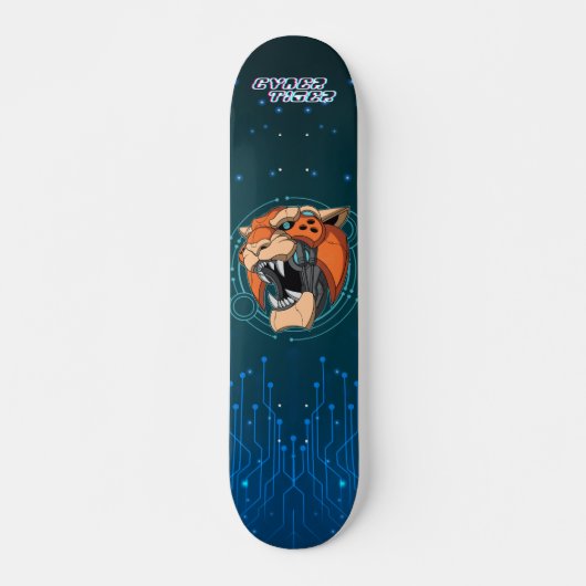 Cyber Tiger | Persoonlijk Skateboard (Voorkant)