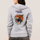 Cyber Tiger | Vrouwen met volle ritssluiting Hoodie (Achterkant)