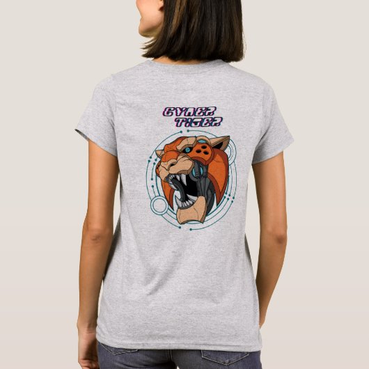 Cyber Tiger | Vrouwen T-shirt (Achterkant)
