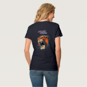 Cyber Tiger | Vrouwen V-Neck T-shirt (Achterkant volledig)