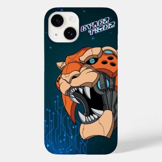 Cyber Tijger | Case-Mate iPhone Case (Achterkant)