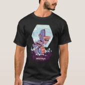 Cyber Urban Sci Fi Evil Robot T-shirt (Voorkant)