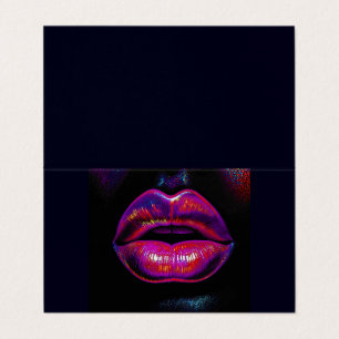 Cyber Venus Lips – Kleurrijk Lips Portret Visitekaartje