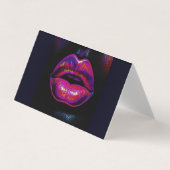 Cyber Venus Lips – Kleurrijk Lips Portret Visitekaartje (Voorkant)