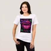 Cyber Venus Lips - My Lips R 4 U Tri-Blend Shirt (Voorkant volledig)