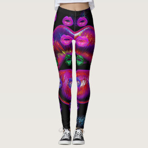 Cyber Venus Lips  - My Lips R 4 U. Vermenigvuldigd Leggings