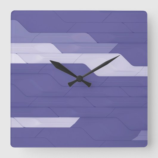 Cyber Wall  Vierkante Wandklok (Voorkant)