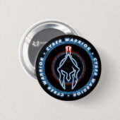 CYBER WARRIOR BADGE SEAL RONDE BUTTON 5,7 CM (Voorkant /achterkant)