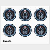 CYBER WARRIOR BADGE SEAL RONDE STICKER (Vel)
