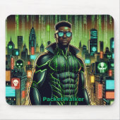 Cyber Warrior Custom Mousepad Muismat (Voorkant)