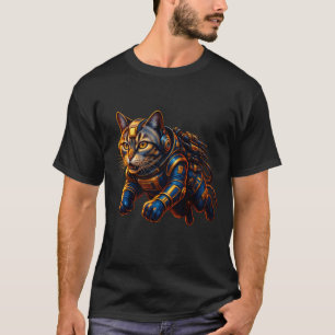 Cyber Warrior Kat T-Shirt – Futuristische Sci-Fi U