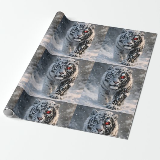 Cyber wildlife design de cadeaupapier (Uitgerold)