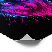 Cyber Wolf For Animal Lovers And Birthday And Birt Poster (Hoek)