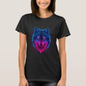 Cyber Wolf For Animal Lovers And Birthday And Birt T-shirt (Voorkant)