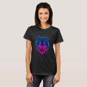 Cyber Wolf For Animal Lovers And Birthday And Birt T-shirt (Voorkant volledig)