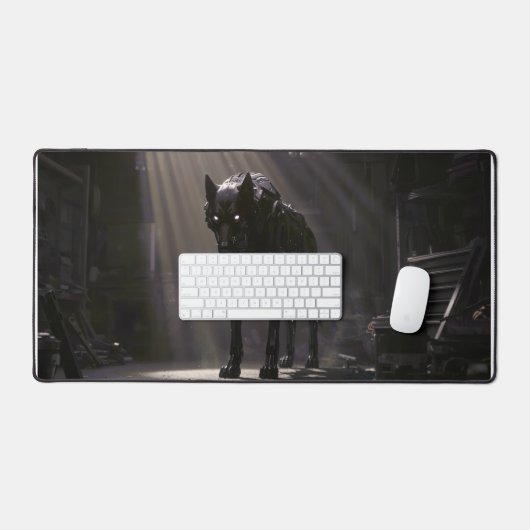 Cyber Wolf Gaming Mousepad Bureaumat (Keyboard & Muis)