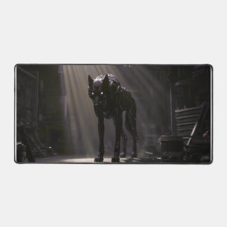 Cyber Wolf Gaming Mousepad Bureaumat