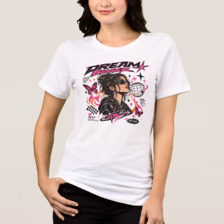 Cyber Y2K Droom Groter Streetwear Grafische T-shir Tri-Blend Shirt