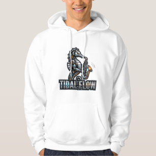 Cyber Zeepaard Saxofoon Hoodie