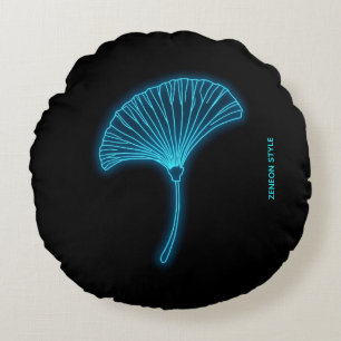 Cyber Zen Neon Ginkgo Kussen - Gepersonaliseerde O