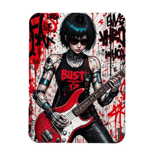 CyberBass Rebellion Flexibele Fotomagneet Magneet (Verticaal)