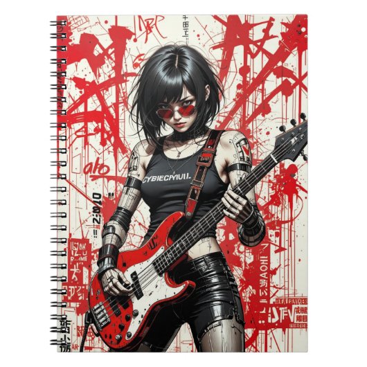 CyberBass Rebellion spiraal notitieboek (Voorkant)