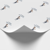 Cyberbeveiliging: de coole agent op patrouille cadeaupapier (Hoek)