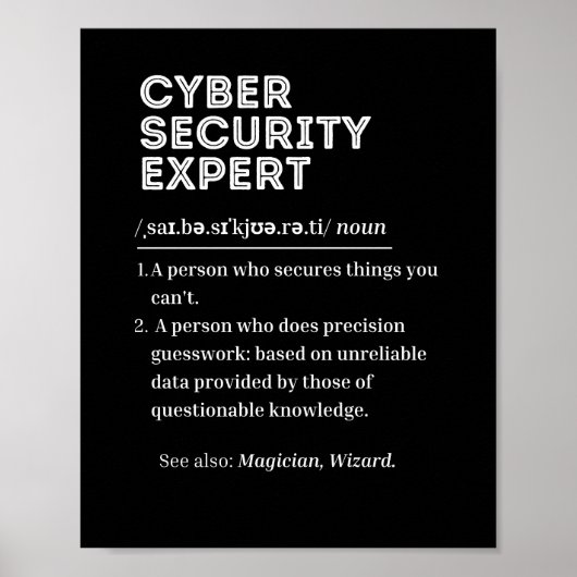cyberbeveiliging, definitie poster (Voorkant)