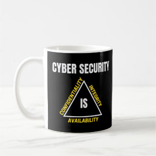 Cyberbeveiliging en computerwetenschappen koffiemok