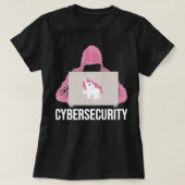 Cyberbeveiliging voor Vrouw gecertificeerde ethisc T-shirt (Design voorkant)