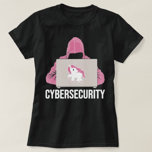Cyberbeveiliging voor Vrouw gecertificeerde ethisc T-shirt (Design voorkant)