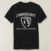 cyberbeveiliging weinig trots paranoïde veiliger i t-shirt (Design voorkant)