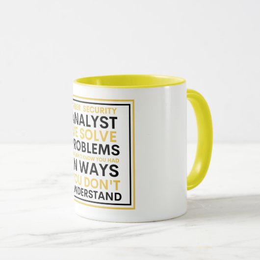 Cyberbeveiligingsanalist We lossen problemen op Mok (Voorkant rechts)