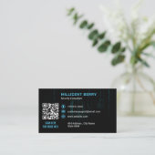 cyberbeveiligingsbedrijf | Dark Matrix-sleutel Visitekaartje (Staand voorkant)