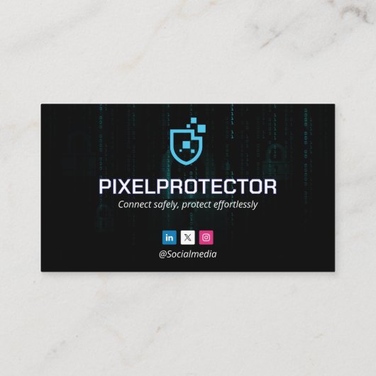 cyberbeveiligingsbedrijf | Dark Matrix-sleutel Visitekaartje (Achterkant)