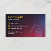 cyberbeveiligingsbedrijf | futuristisch donker Sin Visitekaartje (Voorkant)