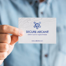 cyberbeveiligingsbedrijf | Futuristisch Eenvoudig  Visitekaartje