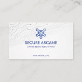 cyberbeveiligingsbedrijf | Futuristisch Eenvoudig  Visitekaartje (Achterkant)