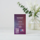 cyberbeveiligingsbedrijf | Moderne Paarse pols Visitekaartje (Staand voorkant)