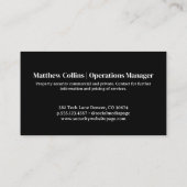 Cyberbeveiligingstechniek Visitekaartje (Achterkant)