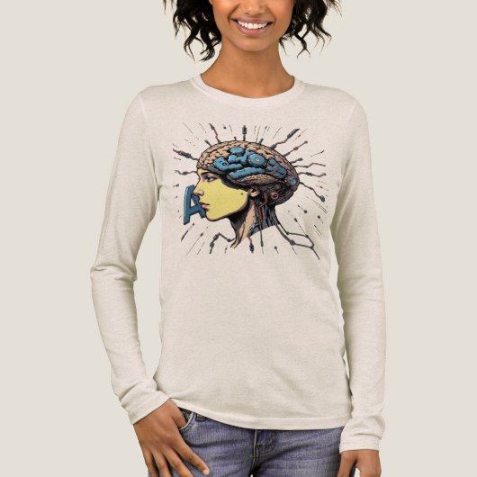Cyberbrain** Tri-Blend Shirt (Voorkant)