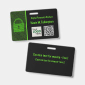 Cyberconferentie & InfoSec Business - Lock & Code Badge (Voor- en achterkant)