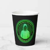 Cybercriminele computer hackers - aangepaste event papieren bekers (Achterkant)
