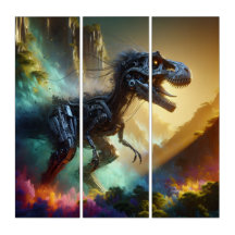 Cyberdinosaurus in Natuur – futuristisch beest